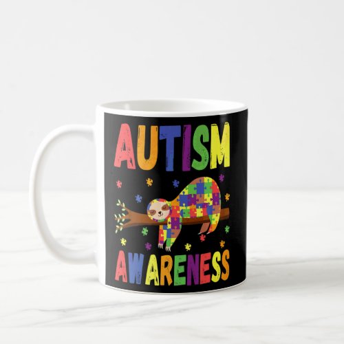 Autism Awareness Sloth Puzzle For Slothism Awarene Coffee Mug