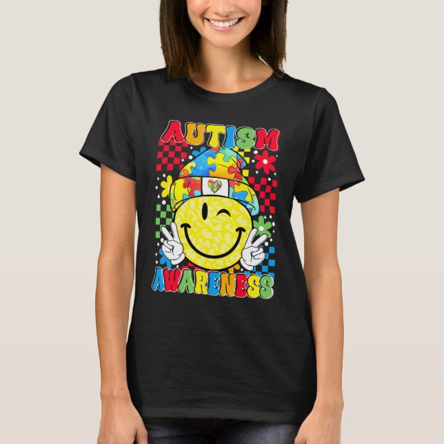 autism awareness smile T-Shirt (Front)