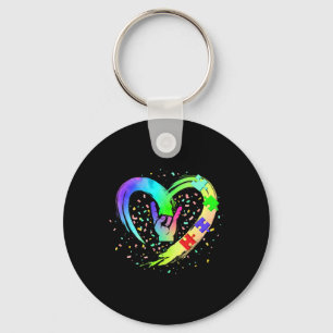 Autism Awareness Special Ed Teacher ASL Sign Langu Keychain