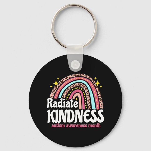 Autism Awareness special ed teacher radiate kindne Keychain (Front)
