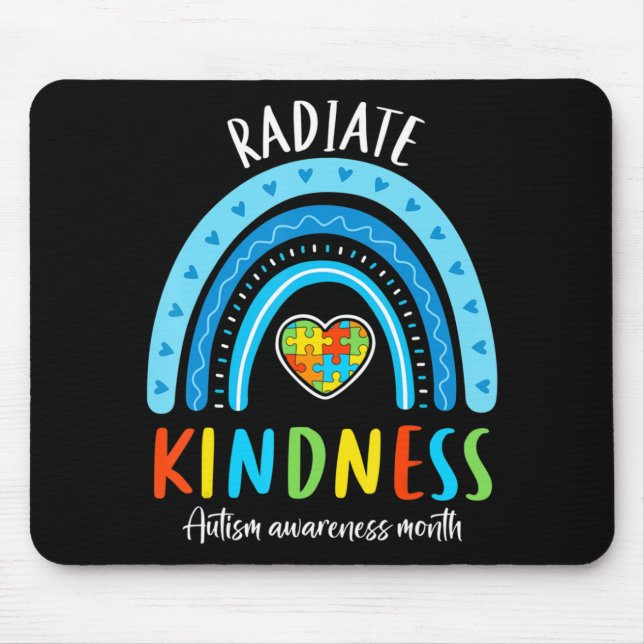 Autism Awareness Special Ed Teacher Radiate Kindne Mouse Pad (Front)