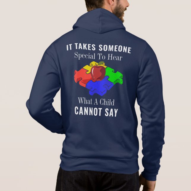 Autism Awareness Special Education Needs Teacher Hoodie (Back)