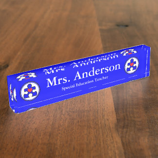Autism Awareness Special Education Teacher Desk Name Plate