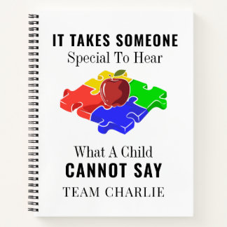 Autism Awareness Special Education Teachers Custom Notebook