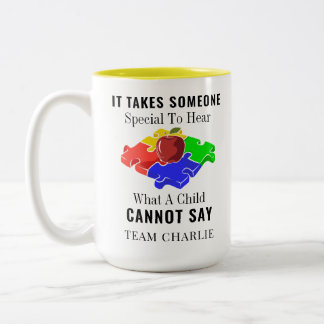 Autism Awareness Special Education Teachers Custom Two-Tone Coffee Mug