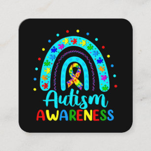 Autism Awareness Square Business Card