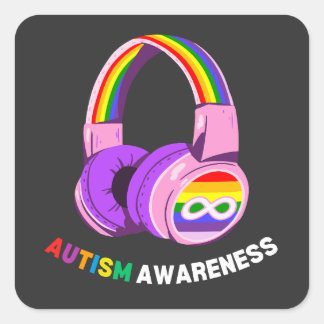 Autism Awareness Square Sticker