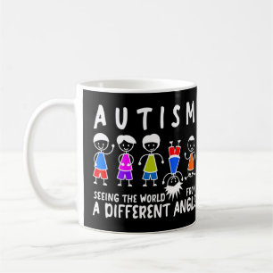 Autism awareness stick boys and girls for autism a coffee mug