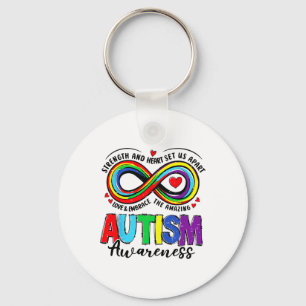 Autism Awareness Strength And Heart Set Us Apart 2 Keychain