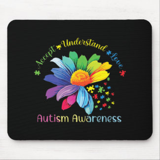 Autism Awareness Sunflower Accept Understand Love  Mouse Pad