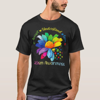 Autism Awareness Sunflower Accept Understand Love  T-Shirt