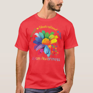 Autism Awareness Sunflower Accept Understand Love T-Shirt