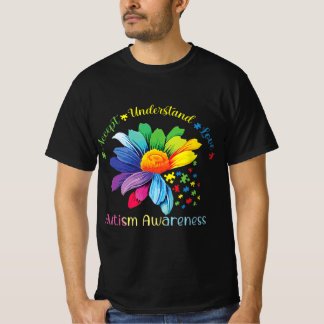 Autism Awareness Sunflower Accept Understand Love  T-Shirt