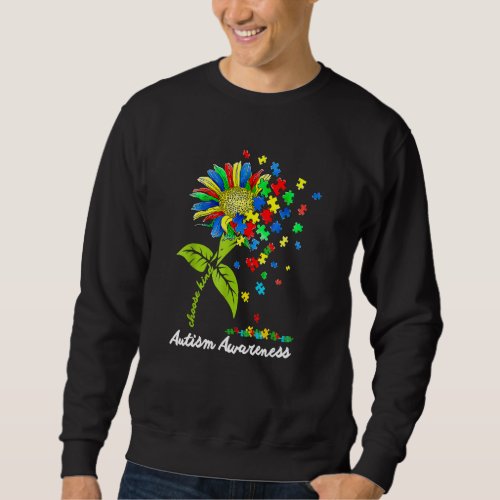 Autism Awareness Sunflower Choose Kind Month Women Sweatshirt