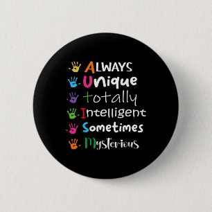 Autism Awareness Support Autism Kids For Mom Dad 1 Button