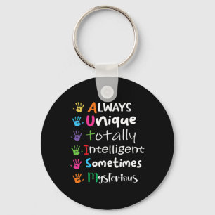AUTISM AWARENESS Support Autism Kids for Mom Dad 1 Keychain