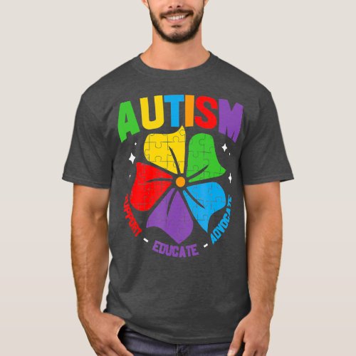 AUTISM AWARENESS Support Autism Kids for Mom Dad 1 T_Shirt