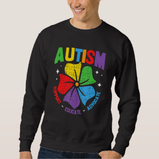 Autism Awareness Support Autism Kids For Mom Dad 4 Sweatshirt