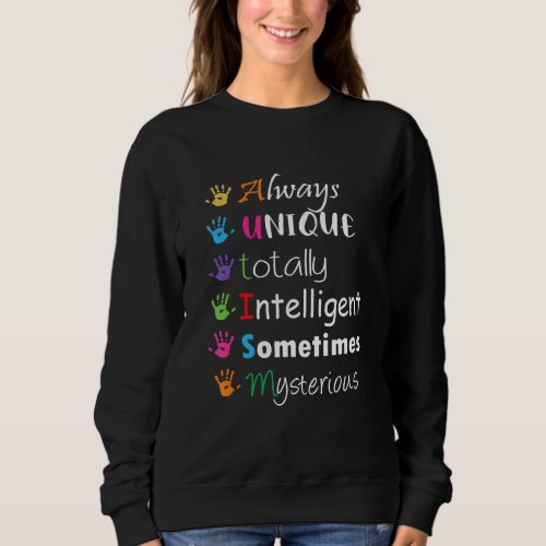 Autism Awareness Support Autism Kids For Mom Dad 9 Sweatshirt