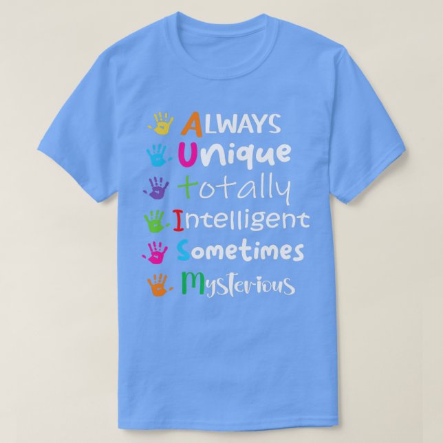 Autism Awareness Support Autism Kids For Mom Dad T-Shirt (Design Front)