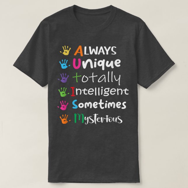 AUTISM AWARENESS Support Autism Kids for Mom Dad  T-Shirt (Design Front)