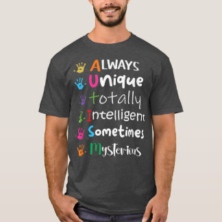 AUTISM AWARENESS Support Autism Kids for Mom Dad  T-Shirt