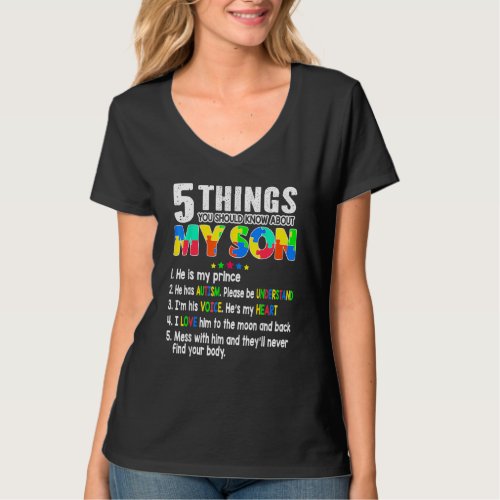 Autism Awareness Support Autism Son Kids For Mom D T_Shirt
