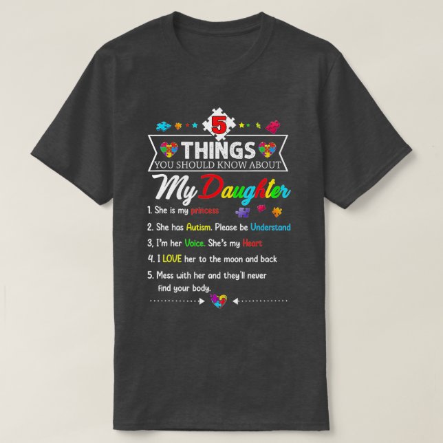 Autism Awareness Support Autism Son Kids for Mom D T-Shirt (Design Front)