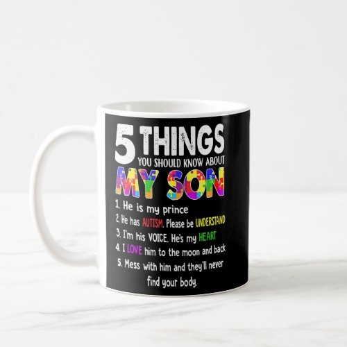 Autism Awareness Support Autism Son Kids Mom Dad  Coffee Mug