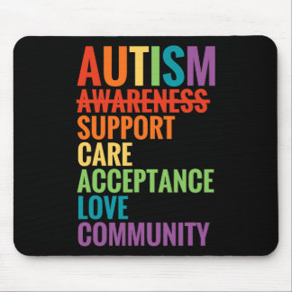 Autism Awareness  Support Care Acceptance Ally Gif Mouse Pad