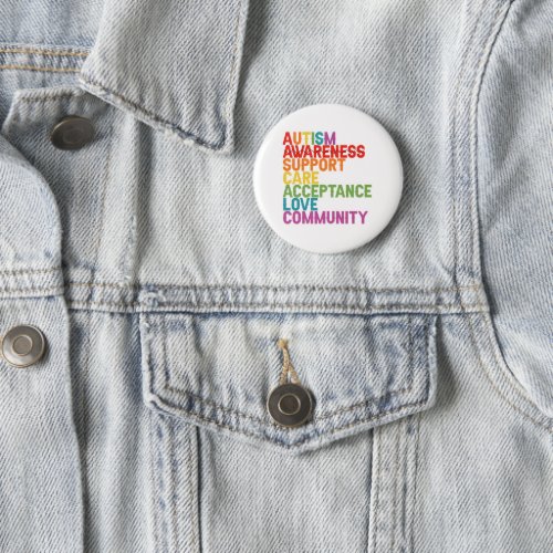 Autism Awareness Support Care Acceptance Ally Gift Button