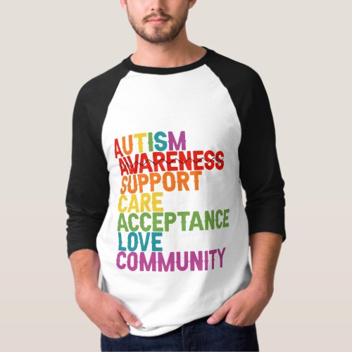 Autism Awareness Support Care Acceptance Ally Gift T_Shirt
