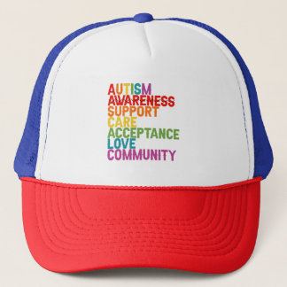 Autism Awareness Support Care Acceptance Ally Gift Trucker Hat