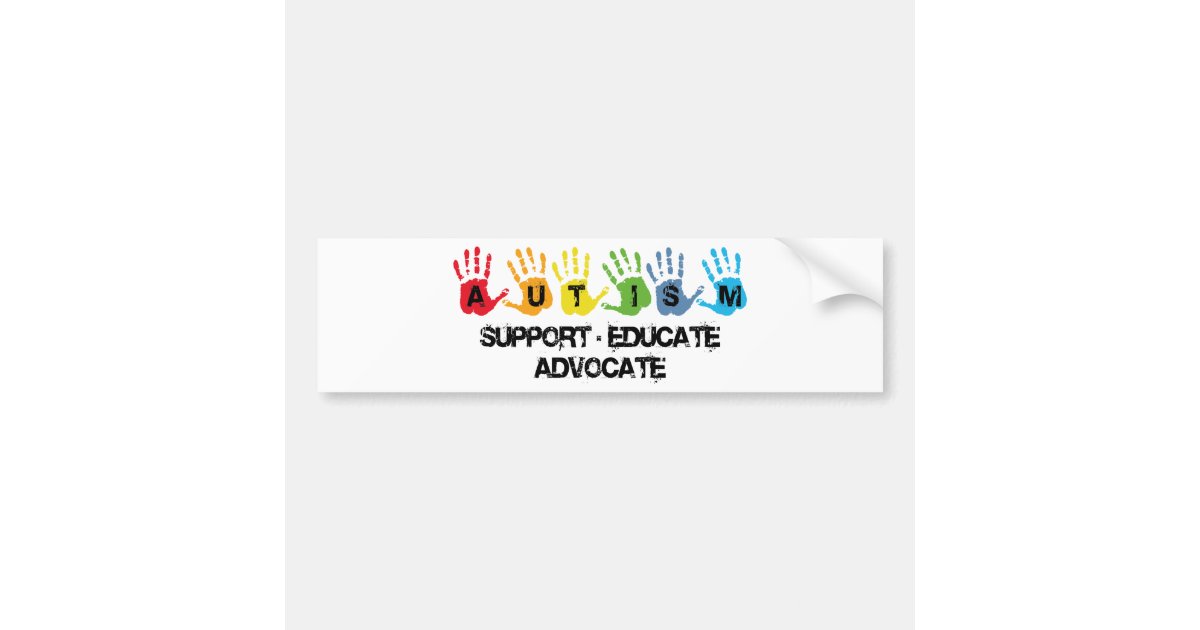Autism Awareness : Support Educate Advocate Bumper Sticker | Zazzle.com