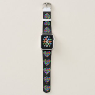 Autism Awareness Support Puzzle Piece Hearts Apple Watch Band