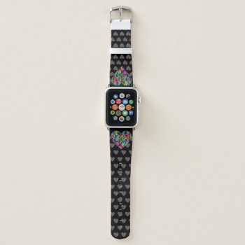 Autism Awareness Support Puzzle Piece Hearts Apple Watch Band by Frasure_Studios at Zazzle