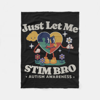 Autism Awareness Supportive Stimming Cute Butterfl Fleece Blanket
