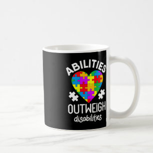 Autism Awareness Teacher Abilities Outweigh Disabi Coffee Mug
