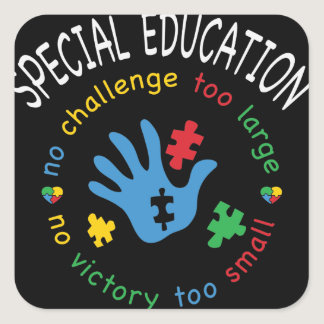 Autism Awareness Teacher Education Square Sticker