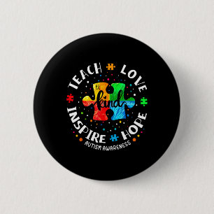 Autism Awareness Teacher Shirt Autism Awareness Me Button