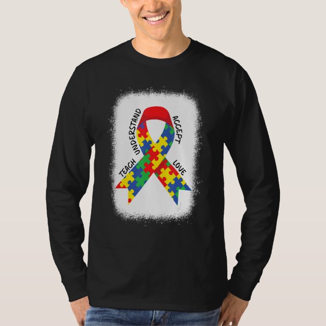 Autism Awareness Teacher Teach Accept Understand L T-Shirt (Front)