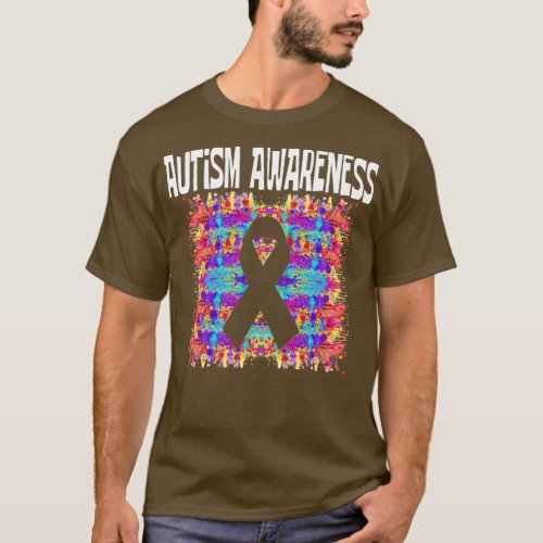 Autism Awareness Tee Saying Peace Ribbon Autism 