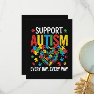 Autism awareness thank you card