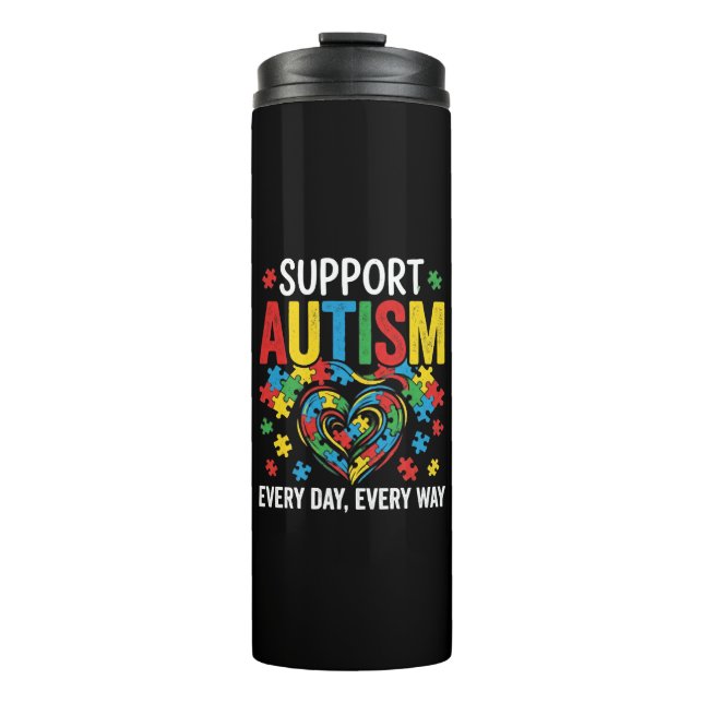 Autism awareness thermal tumbler (Front)
