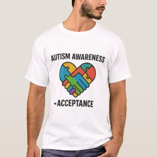 Autism Awareness to Acceptance Puzzle Hands T-Shirt