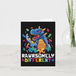 Autism Awareness Toddler Embrace Differences Dino  Card