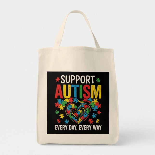 Autism awareness tote bag (Front)