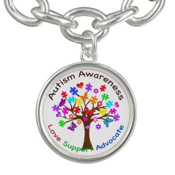 Autism Awareness Tree Bracelet by AutismSupportShop at Zazzle