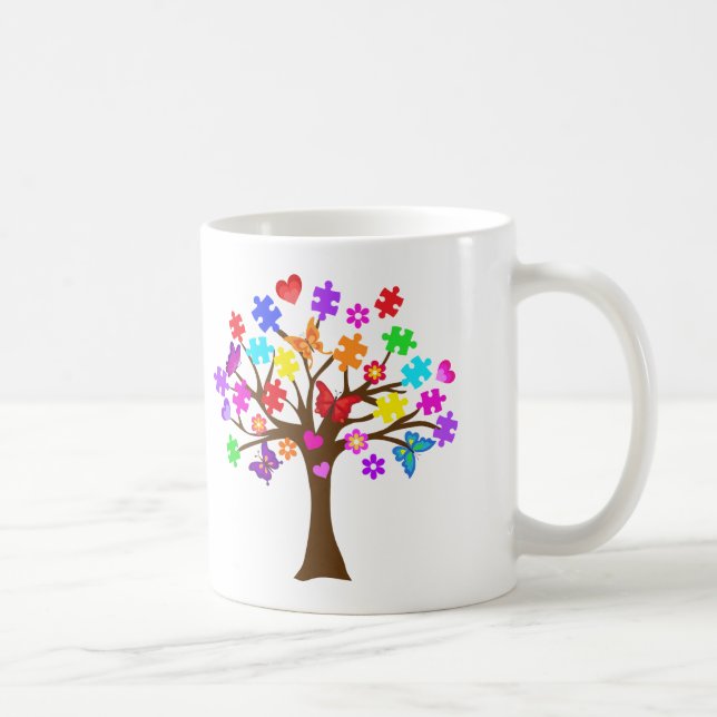 Autism Awareness Tree Coffee Mug (Right)