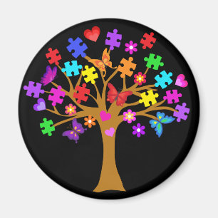 Autism Awareness Tree Magnet
